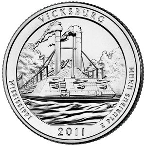 2011 Quarter - S - Vicksburg - Silver Proof reverse